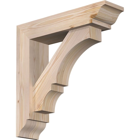 Balboa Traditional Smooth Bracket W/ Offset Brace, Douglas Fir, 5 1/2W X 22D X 22H